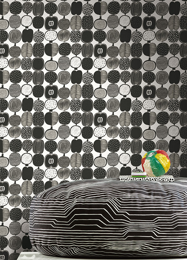 Black and White Kompotti Peel and Stick Wallpaper - York Wallcoverings - MKS4501 - York Wallcoverings Wallpaper