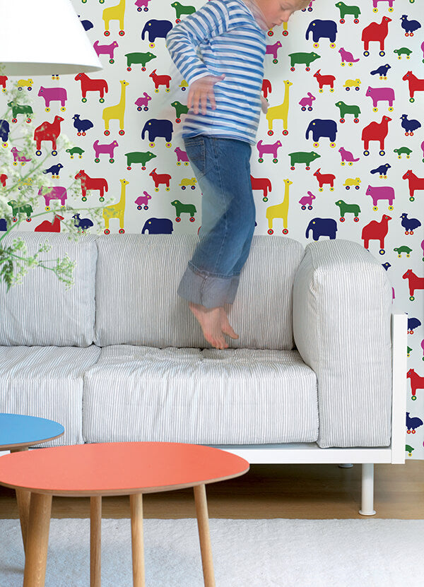Multi Rulla Peel & Stick Wallpaper - York Wallcoverings - MKS4502 - York Wallcoverings Wallpaper