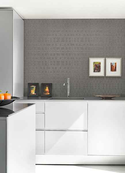 Paititi Sterling Geometric Trellis Wallpaper - York Wallcoverings - 2976-86405 - York Wallcoverings Wallpaper