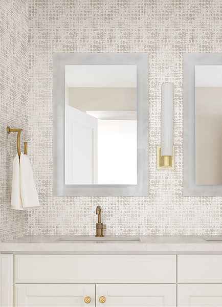 Celeste Platinum Circle Grid Wallpaper - York Wallcoverings - 2976-86408 - York Wallcoverings Wallpaper