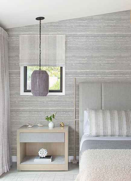 Rakasa Silver Stripe Wallpaper - York Wallcoverings - 2976-86417