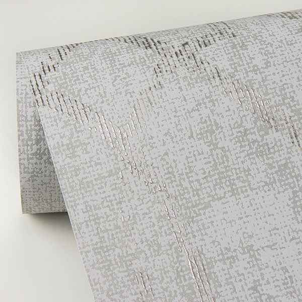 Ziva Platinum Metallic Trellis Wallpaper - York Wallcoverings - 2976-86452 - York Wallcoverings Wallpaper