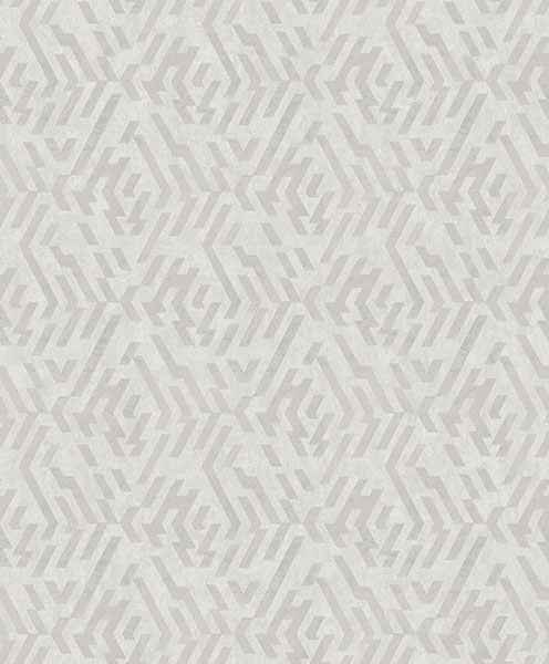 Kila Platinum Geometric Wallpaper - York Wallcoverings - 2976-86536