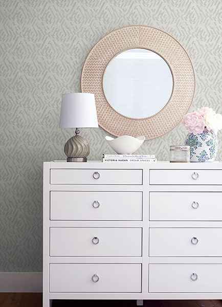Kila Platinum Geometric Wallpaper - York Wallcoverings - 2976-86536 - York Wallcoverings Wallpaper