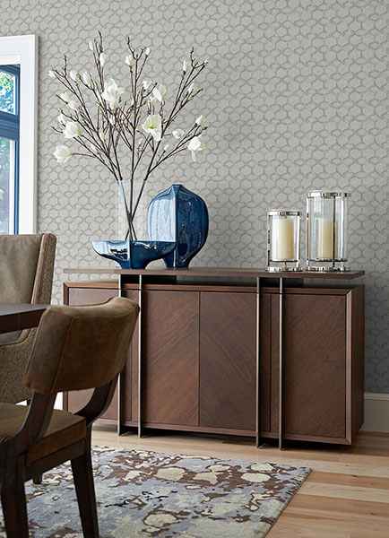 Besi Platinum Tiled Wallpaper - York Wallcoverings - 2976-86537 - York Wallcoverings Wallpaper