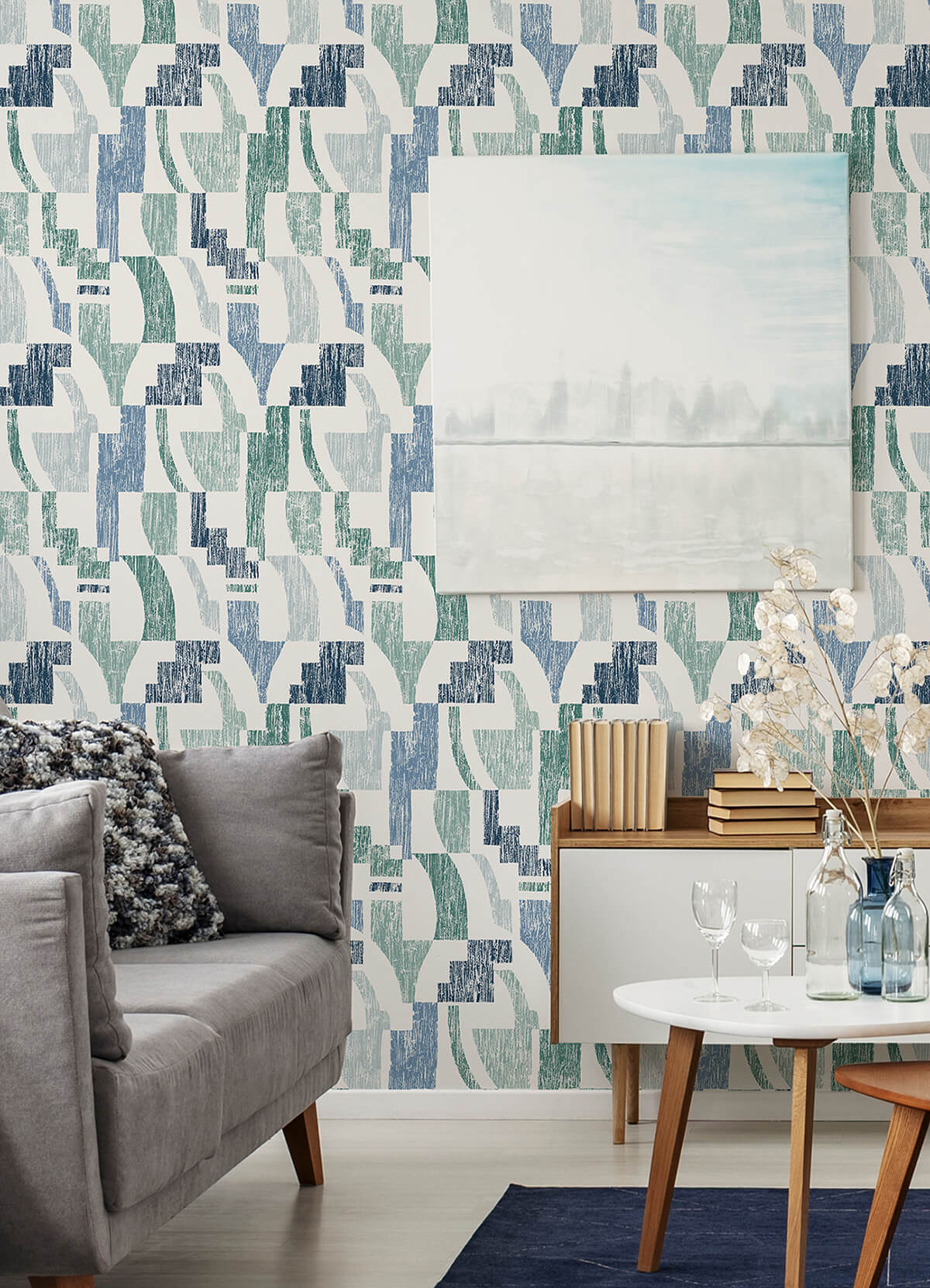Cool Multi Lenny Geometric Peel & Stick - York Wallcoverings - NUS4633 - York Wallcoverings Wallpaper