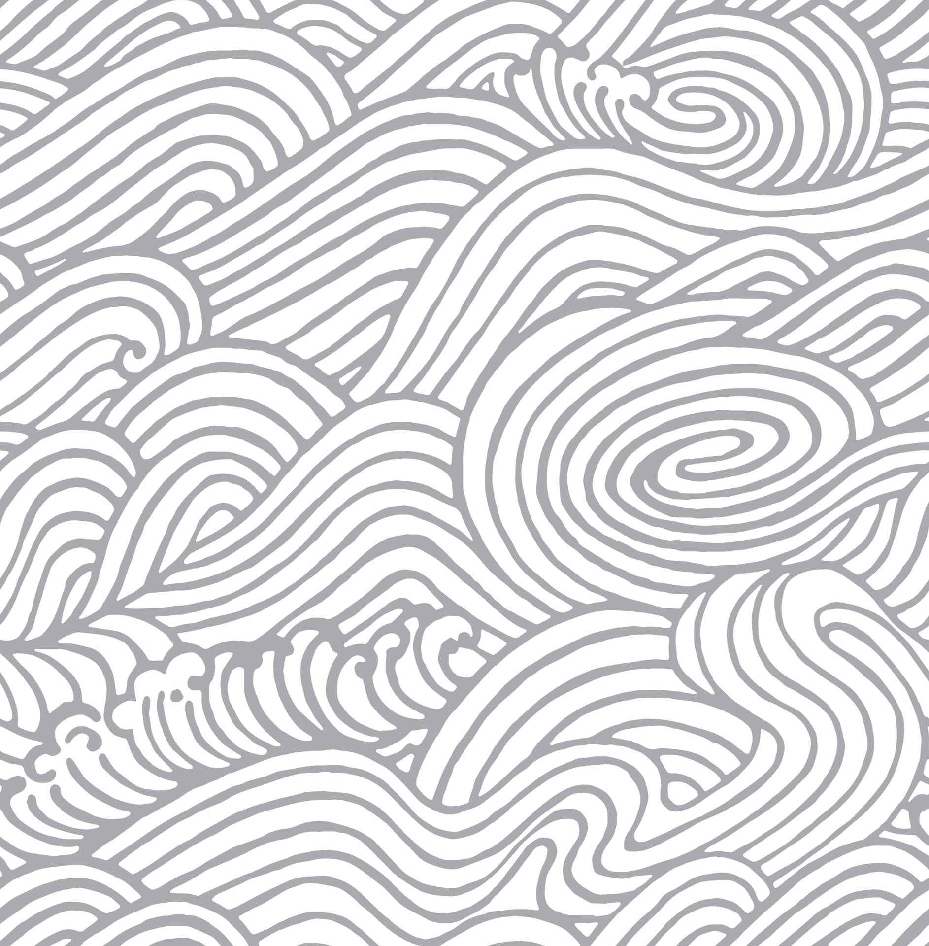 Mare Grey Wave Wallpaper - York Wallcoverings - 2744-24131 - York Wallcoverings Wallpaper