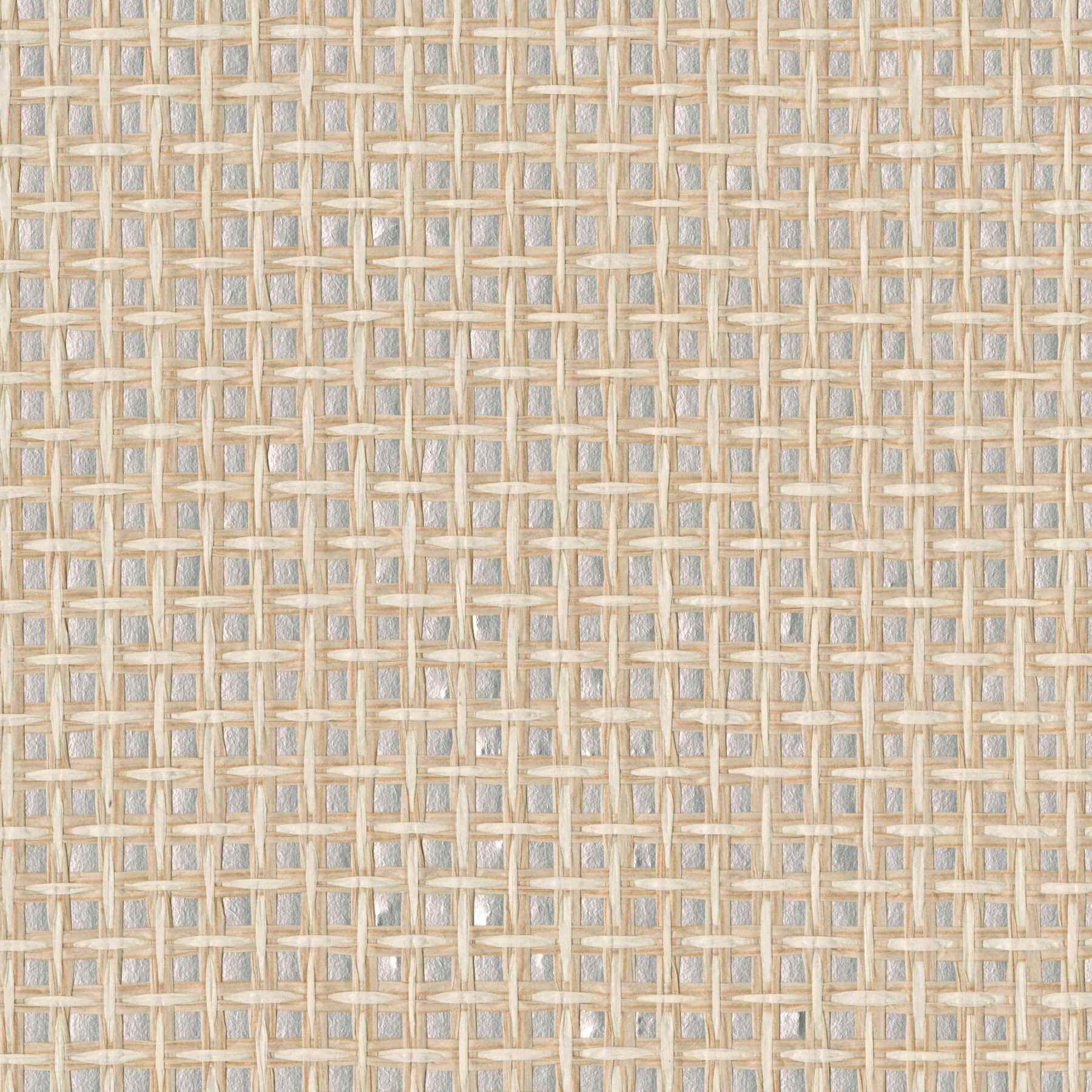 Aki Silver Basketweave Wallpaper - York Wallcoverings - 2923-54774