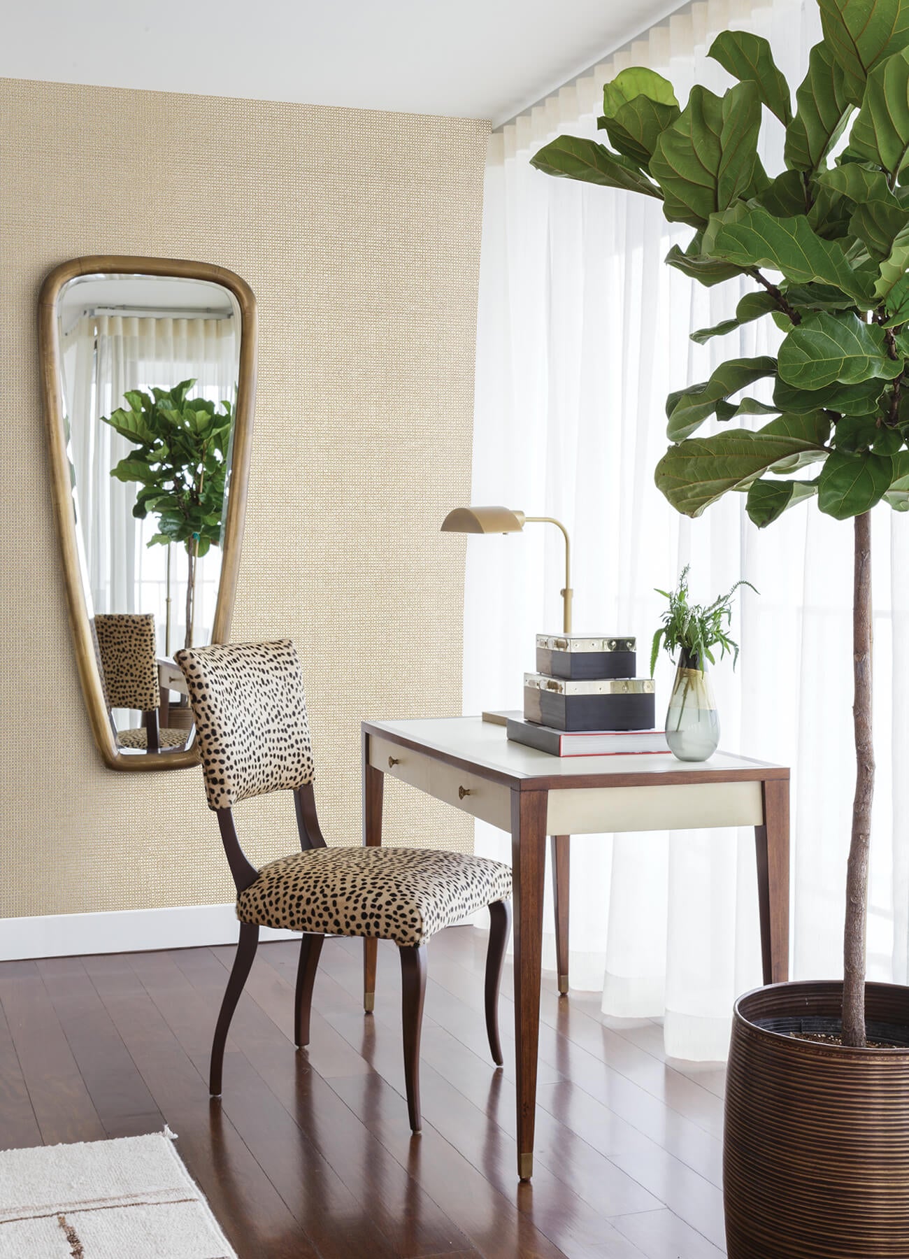 Aki Silver Basketweave Wallpaper - York Wallcoverings - 2923-54774 - York Wallcoverings Wallpaper