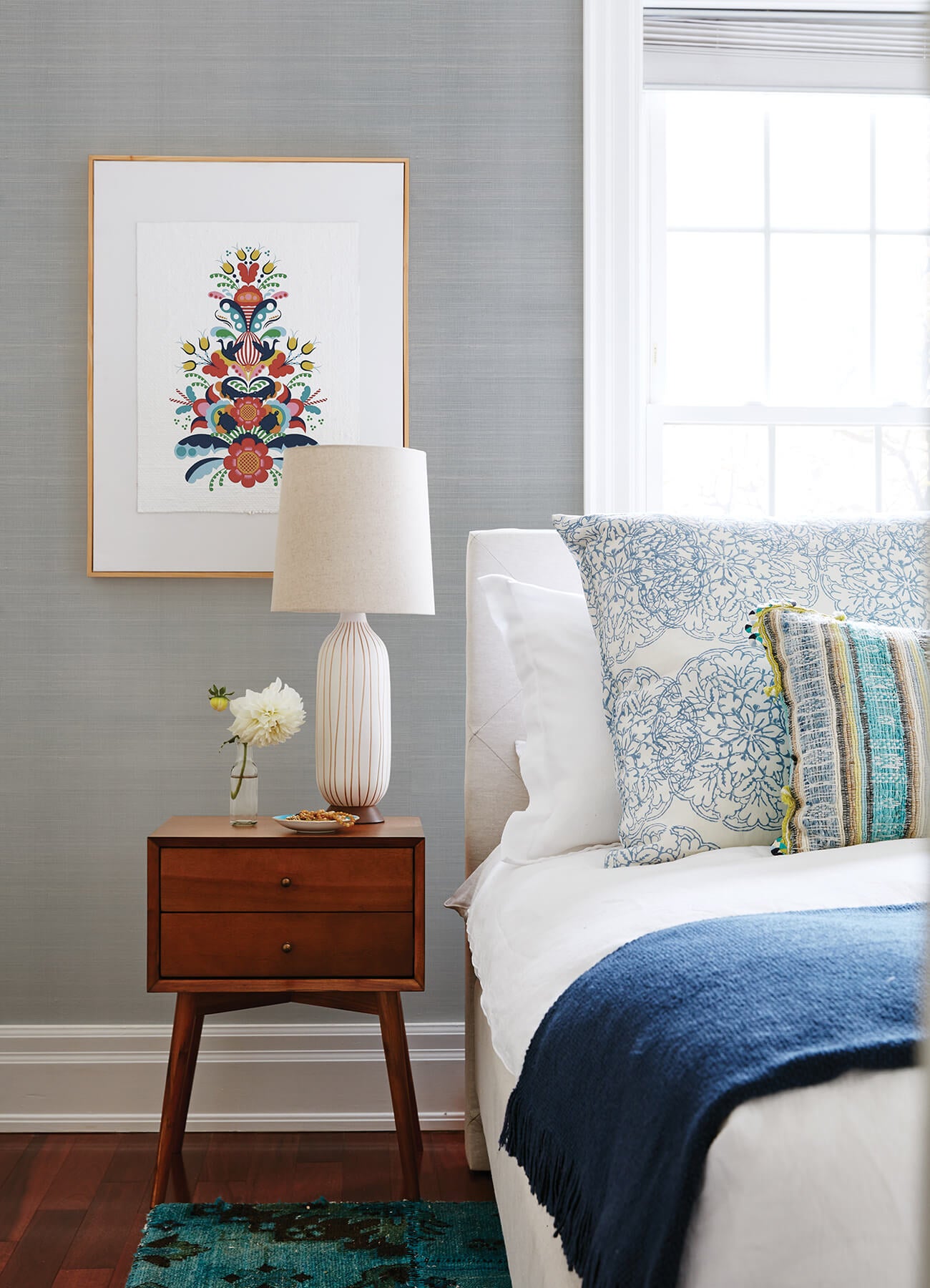 Mai Aqua Grasscloth Wallpaper - York Wallcoverings - 2923-86106 - York Wallcoverings Wallpaper