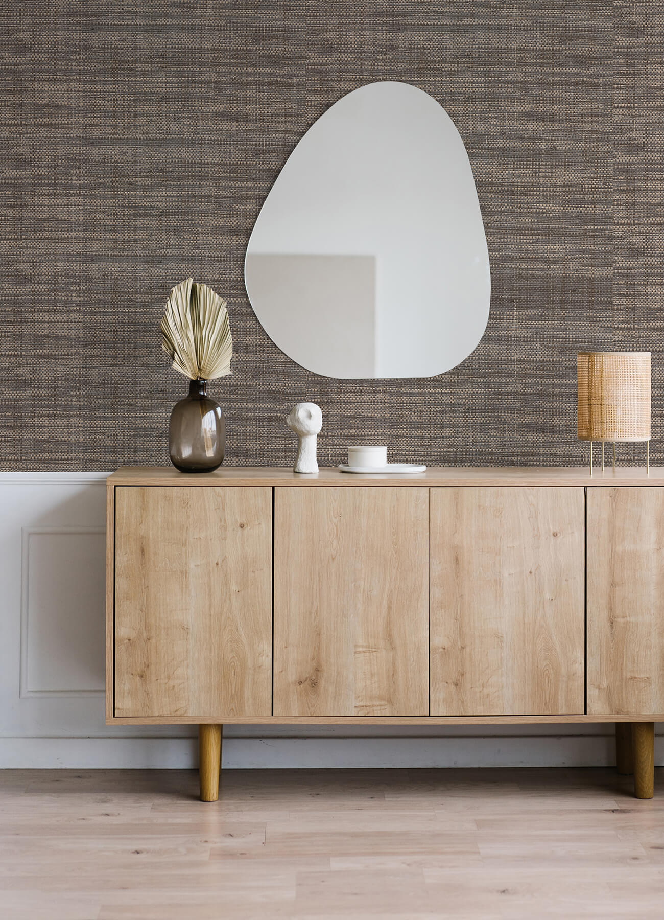 Cheng Grey Woven Grasscloth Wallpaper - York Wallcoverings - 2923-88019 - York Wallcoverings Wallpaper
