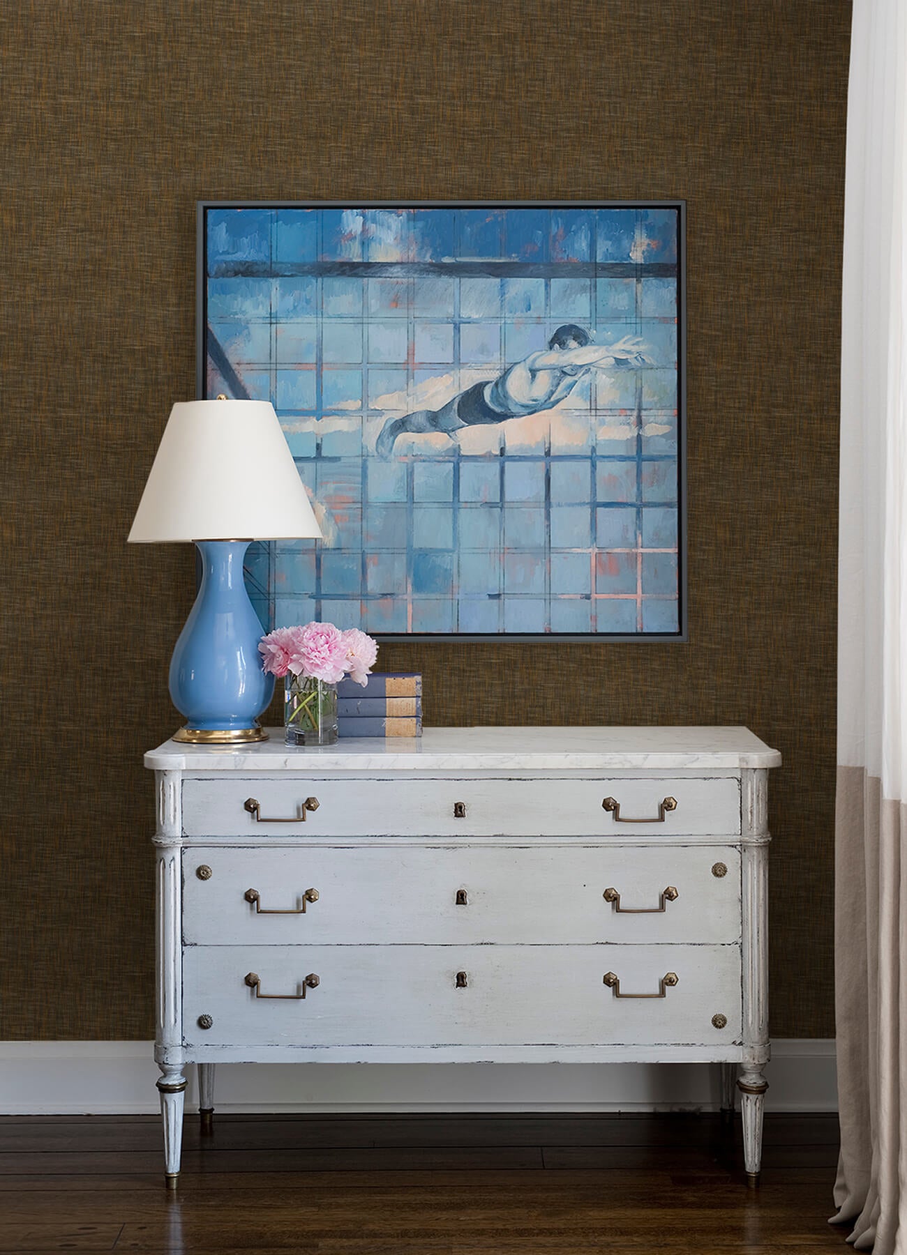 Genji Brown Woven Wallpaper - York Wallcoverings - 2923-88023 - York Wallcoverings Wallpaper