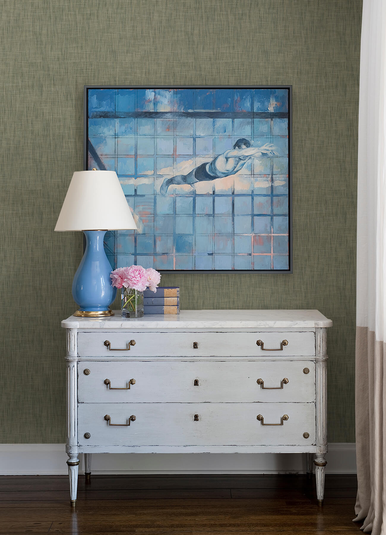 Genji Green Woven Wallpaper - York Wallcoverings - 2923-88024 - York Wallcoverings Wallpaper