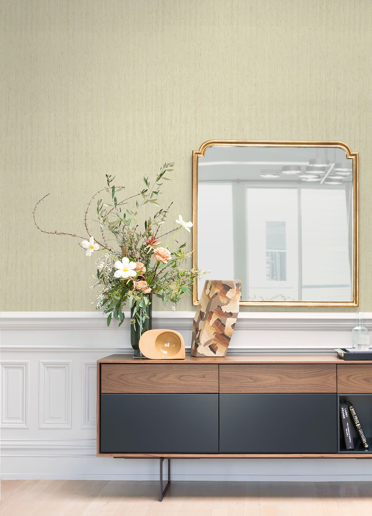 Liqin White String Wallpaper - York Wallcoverings - 2923-88029 - York Wallcoverings Wallpaper