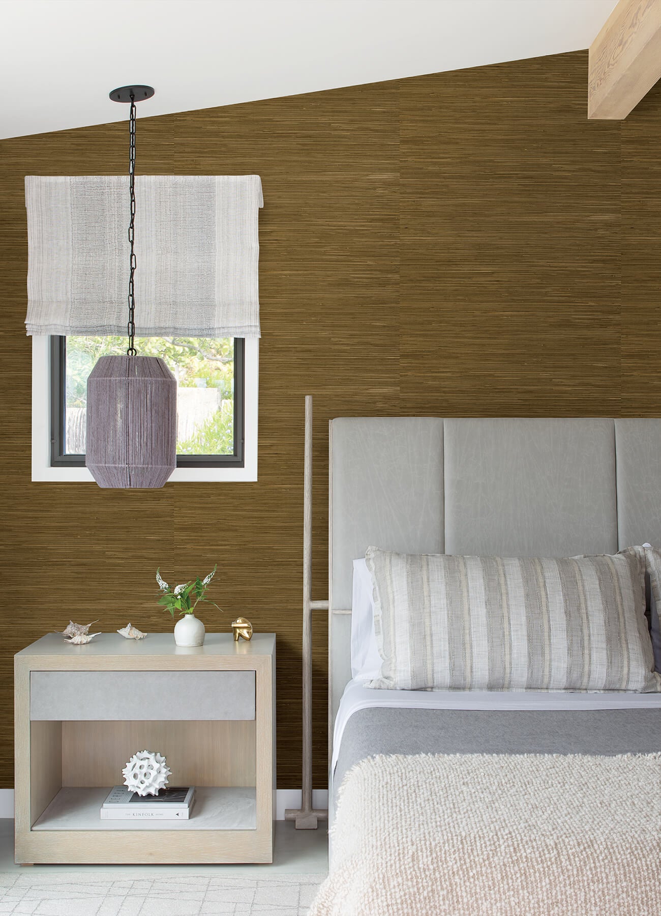 Zhilan Brown Grasscloth Wallpaper - York Wallcoverings - 2923-88046 - York Wallcoverings Wallpaper