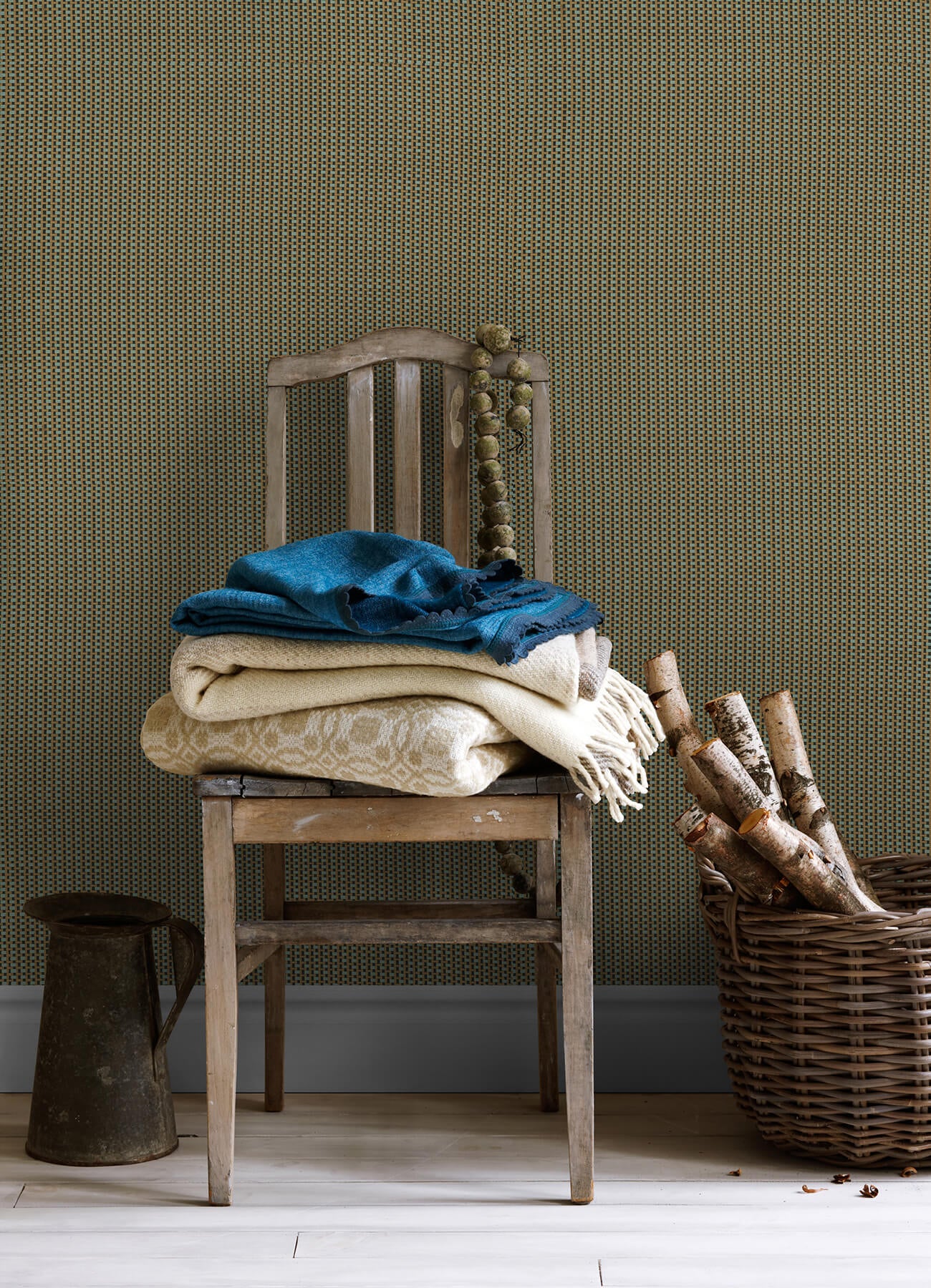 Ruolan Aqua Woven Wallpaper - York Wallcoverings - 2923-88065 - York Wallcoverings Wallpaper