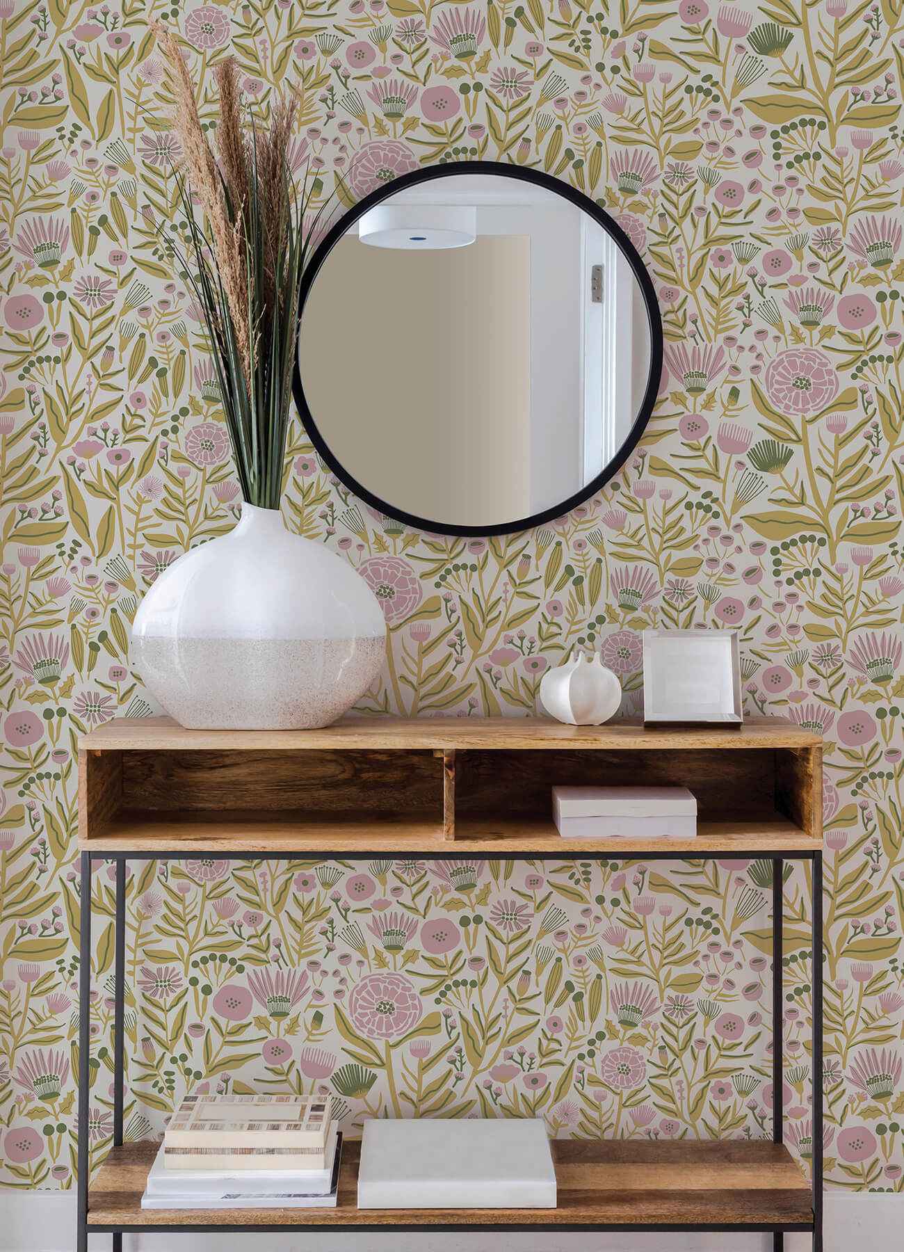 Yellow Marigold Forest Flower Peel and Stick Wallpaper - York Wallcoverings - LDS4587 - York Wallcoverings Wallpaper