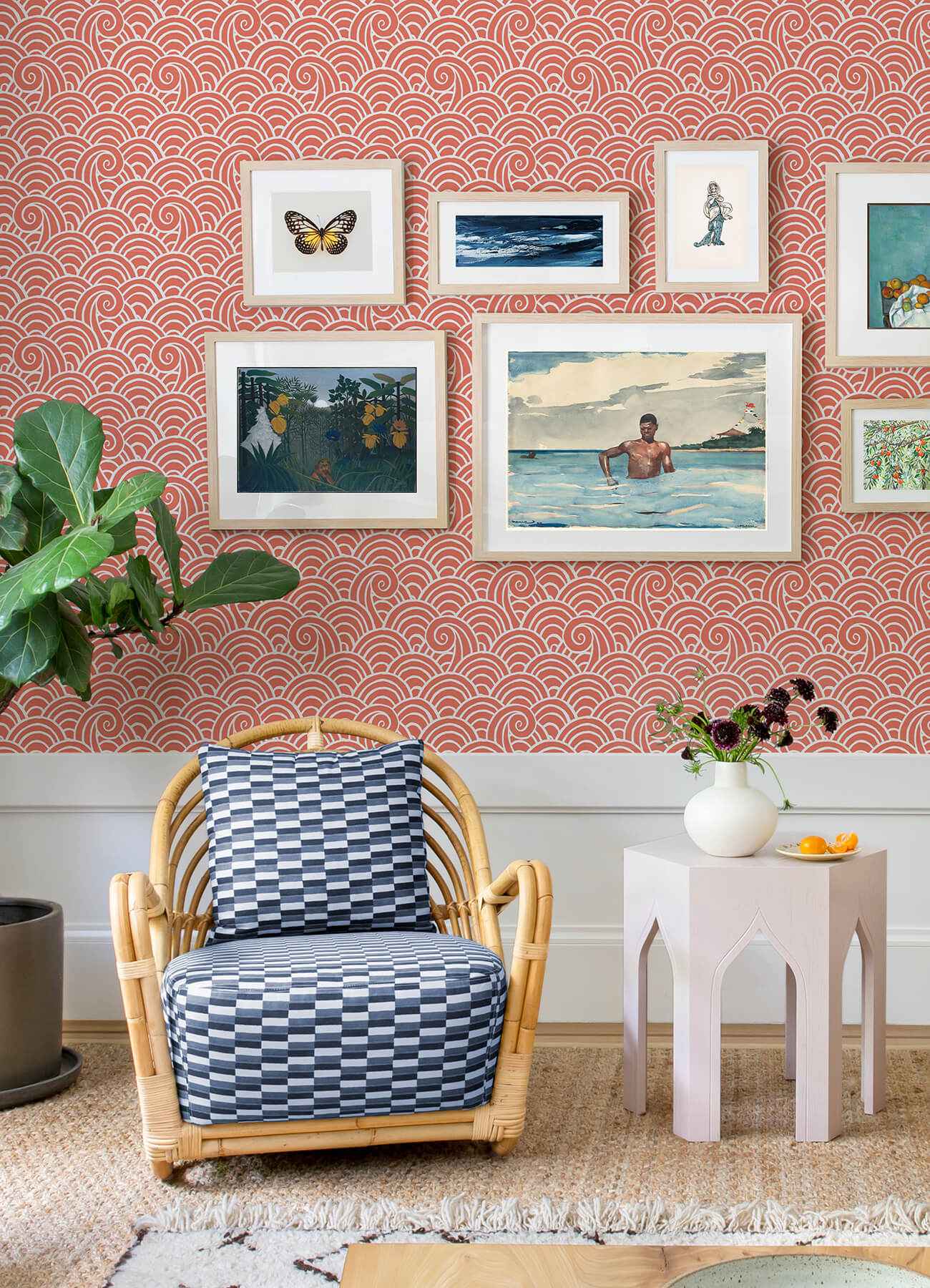 Alorah Coral Wave Wallpaper - York Wallcoverings - 4081-26306 - York Wallcoverings Wallpaper
