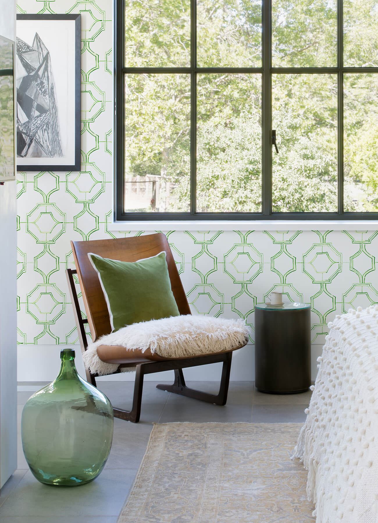 gallina-green-trellis-wallpaper-york-wallcoverings-4081-26316 - York Wallcoverings Papel pintado