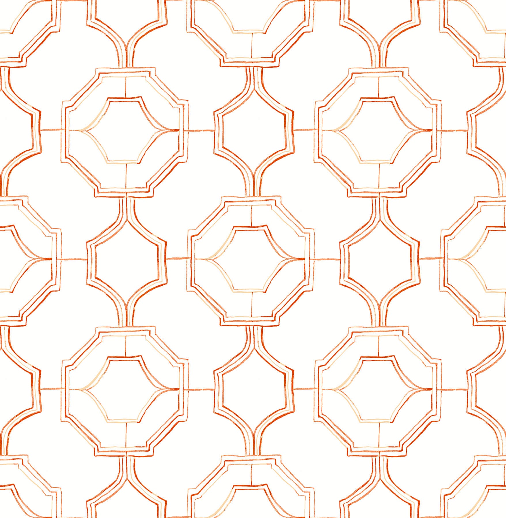 gallina-orange-trellis-wallpaper-york-wallcoverings-4081-26317 - York Wallcoverings Papel pintado
