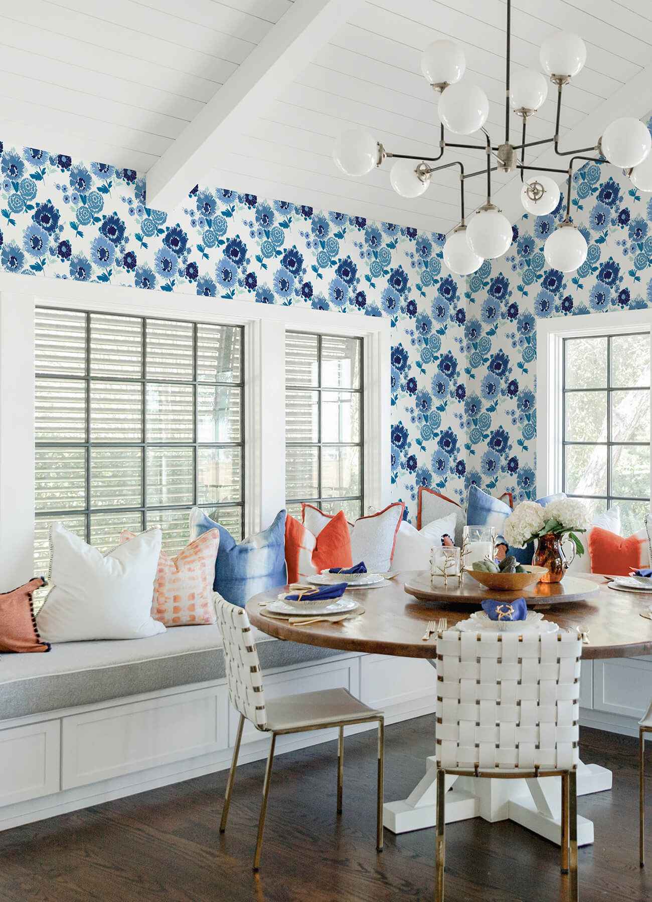 Essie Blue Painterly Floral Wallpaper - York Wallcoverings - 4081-26324 - York Wallcoverings Wallpaper