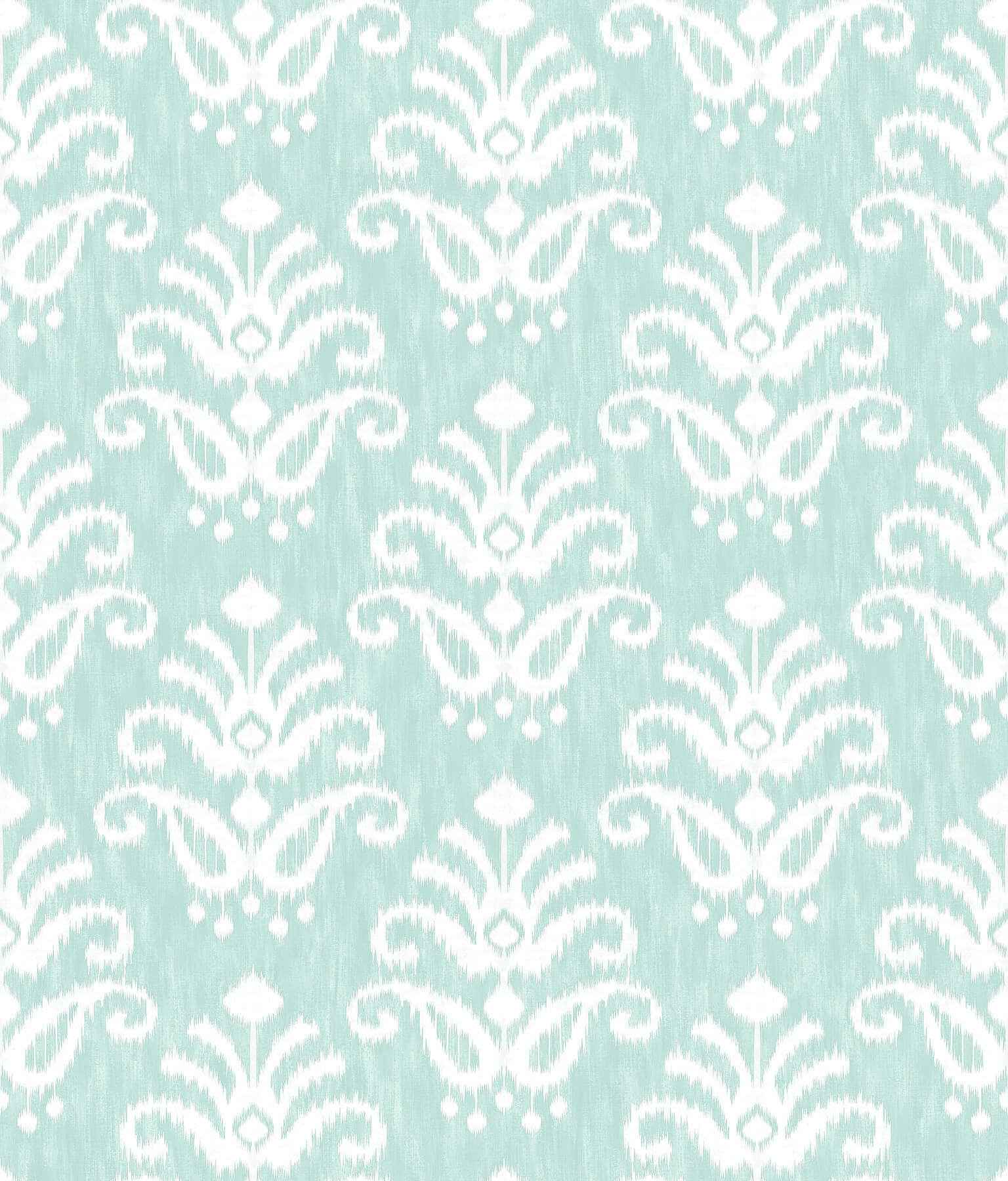 Keaton Aqua Medallion Wallpaper - York Wallcoverings - 4081-26327 - York Wallcoverings Wallpaper