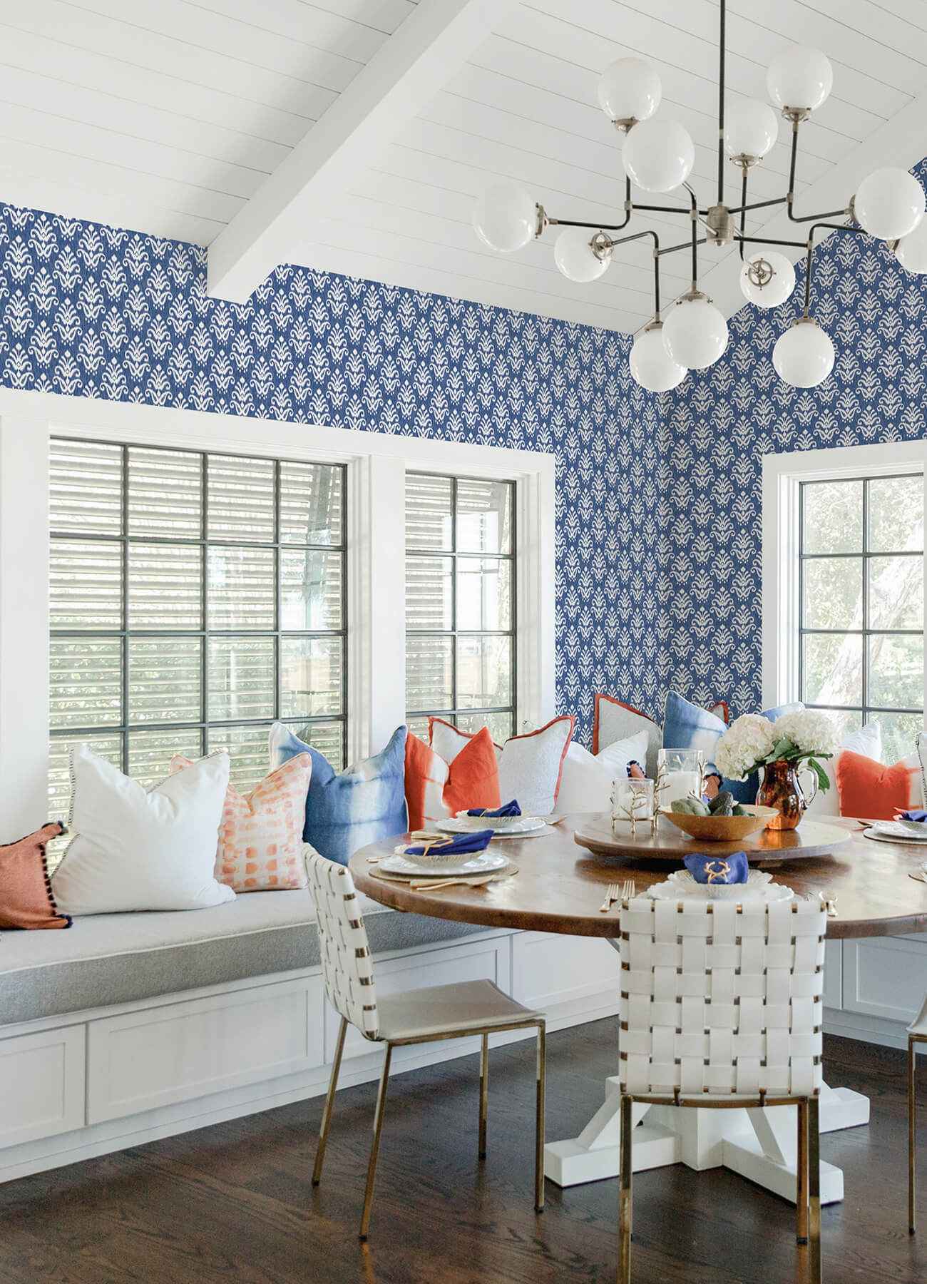 Keaton Blue Medallion Wallpaper - York Wallcoverings - 4081-26329 - York Wallcoverings Wallpaper