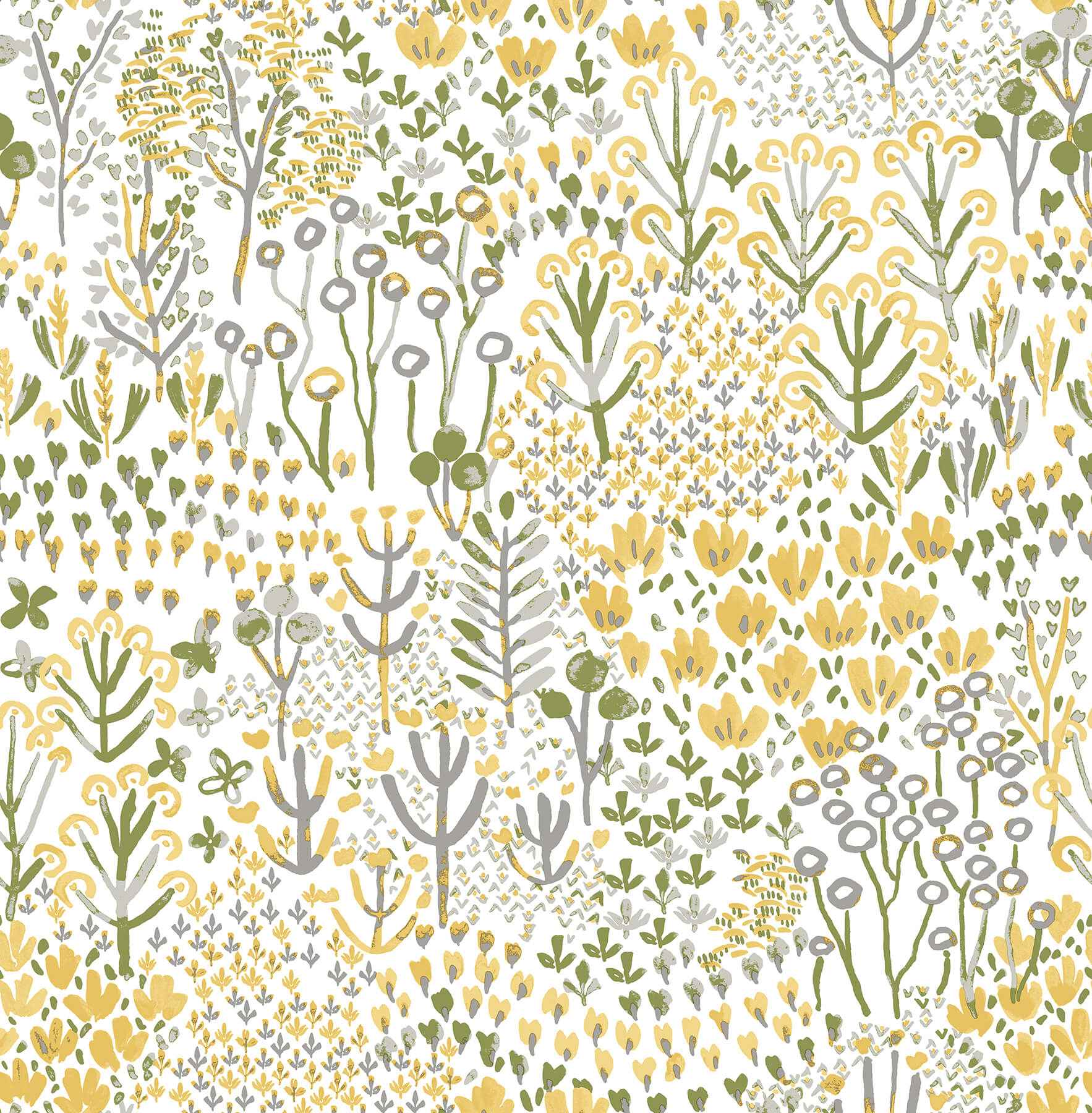 Chilton Yellow Wildflowers Wallpaper - York Wallcoverings - 4081-26348 - York Wallcoverings Wallpaper