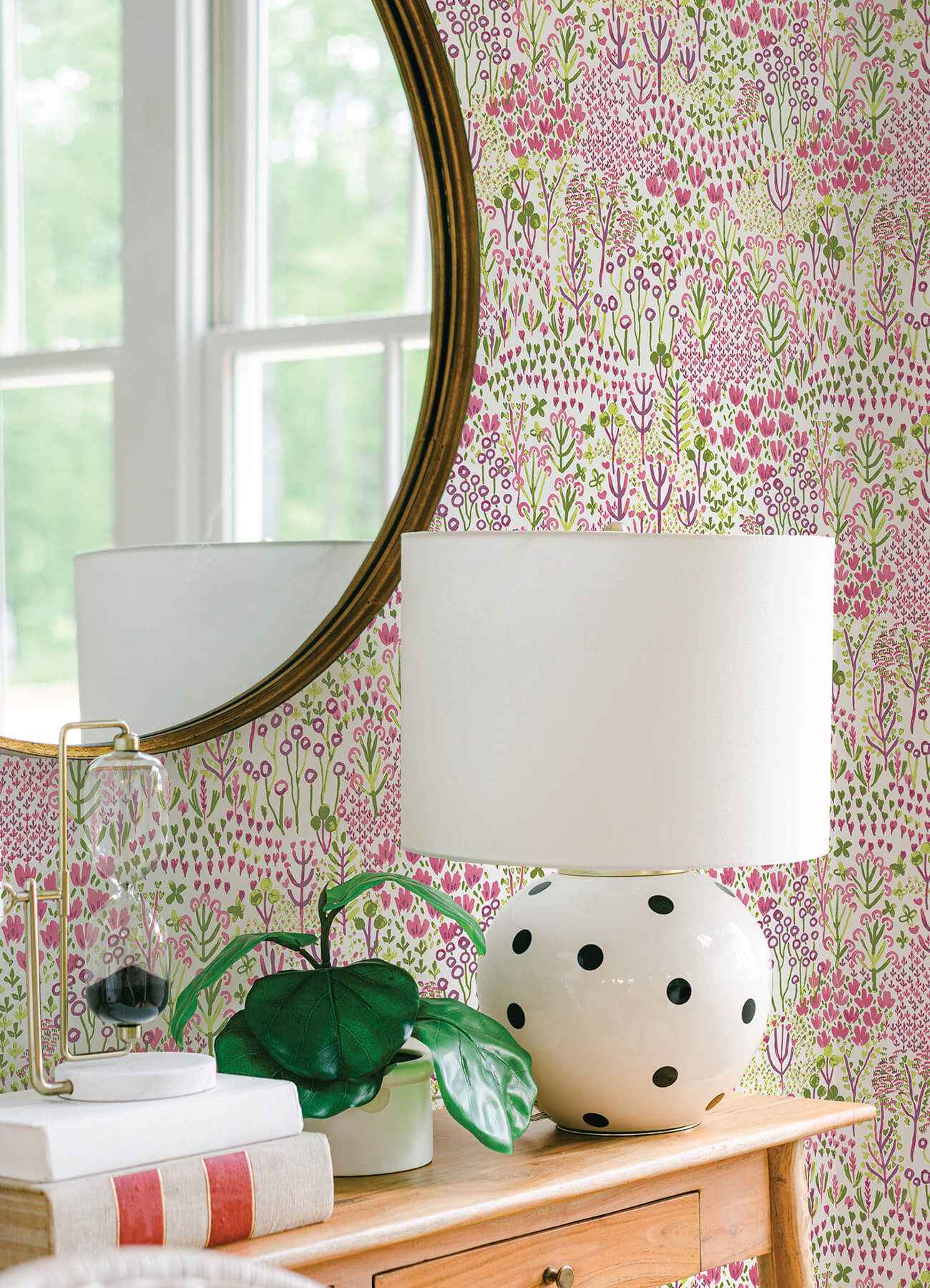 Chilton Pink Wildflowers Wallpaper - York Wallcoverings - 4081-26349 - York Wallcoverings Wallpaper