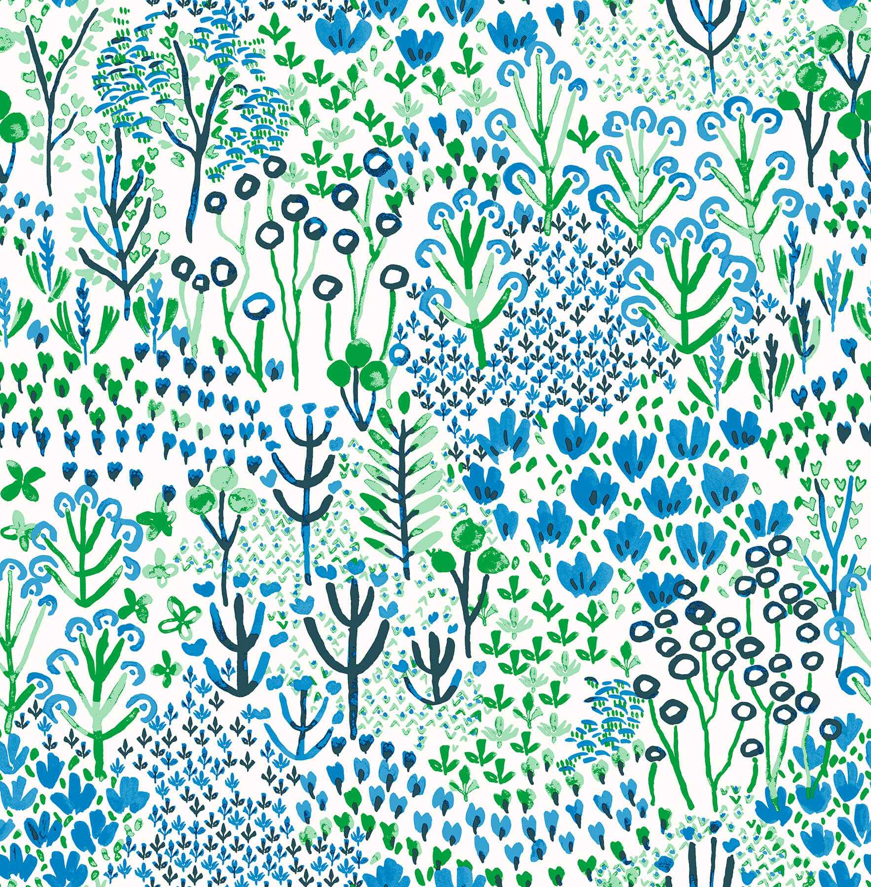Chilton Blue Wildflowers Wallpaper - York Wallcoverings - 4081-26350 - York Wallcoverings Wallpaper