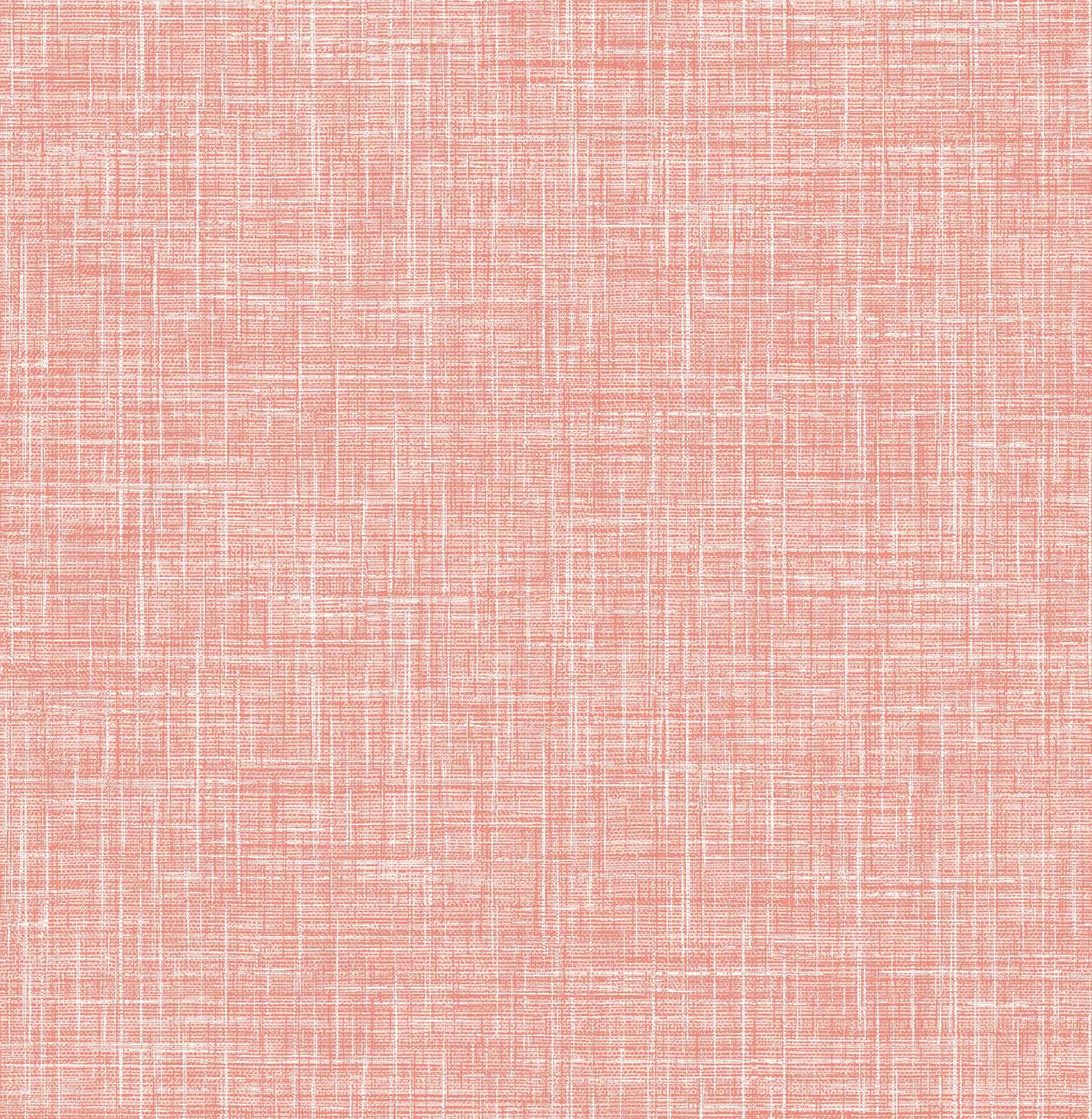Emerson Coral Faux Linen Wallpaper - York Wallcoverings - 4081-26355 - York Wallcoverings Wallpaper