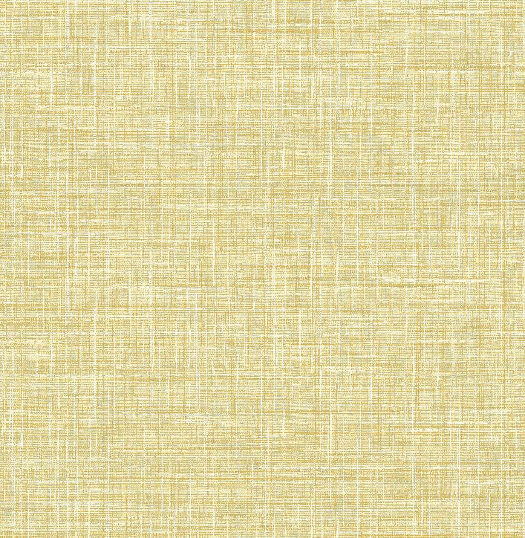Emerson Yellow Faux Linen Wallpaper - York Wallcoverings - 4081-26356 - York Wallcoverings Wallpaper