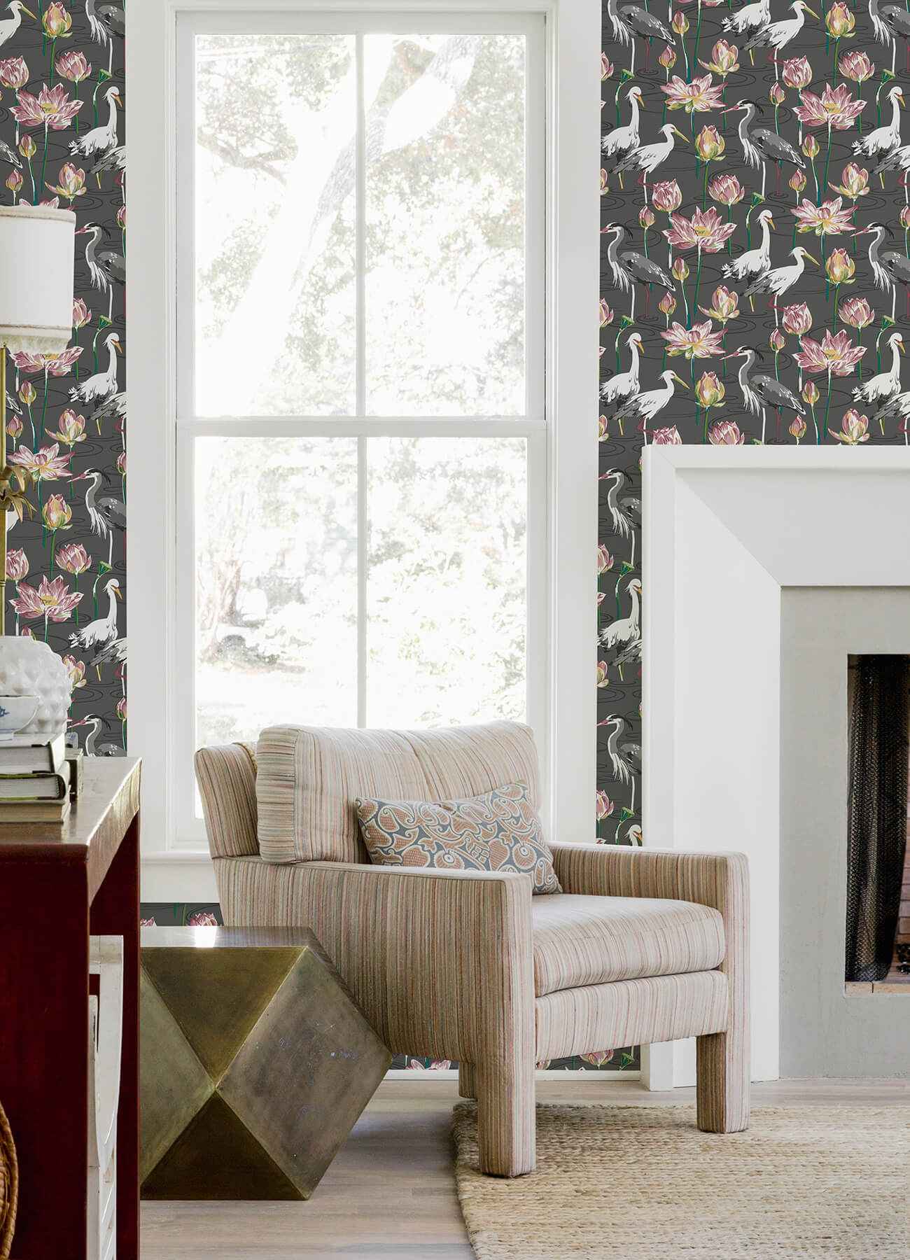 Barton Grey Heron Wallpaper - York Wallcoverings - 4081-87553 - York Wallcoverings Wallpaper