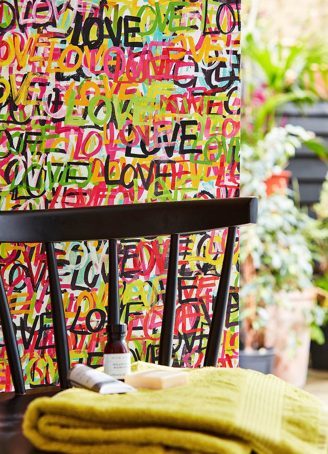 indio-chartreuse-love-scribble-wallpaper-york-wallcoverings-cep50119w - York Wallcoverings Wallpaper