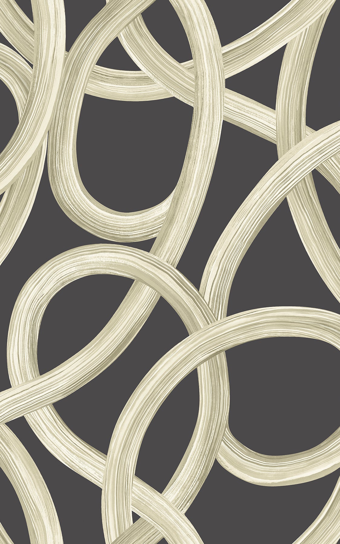 Brewster Wallcovering-Calix Black Twisted Geo Wallpaper