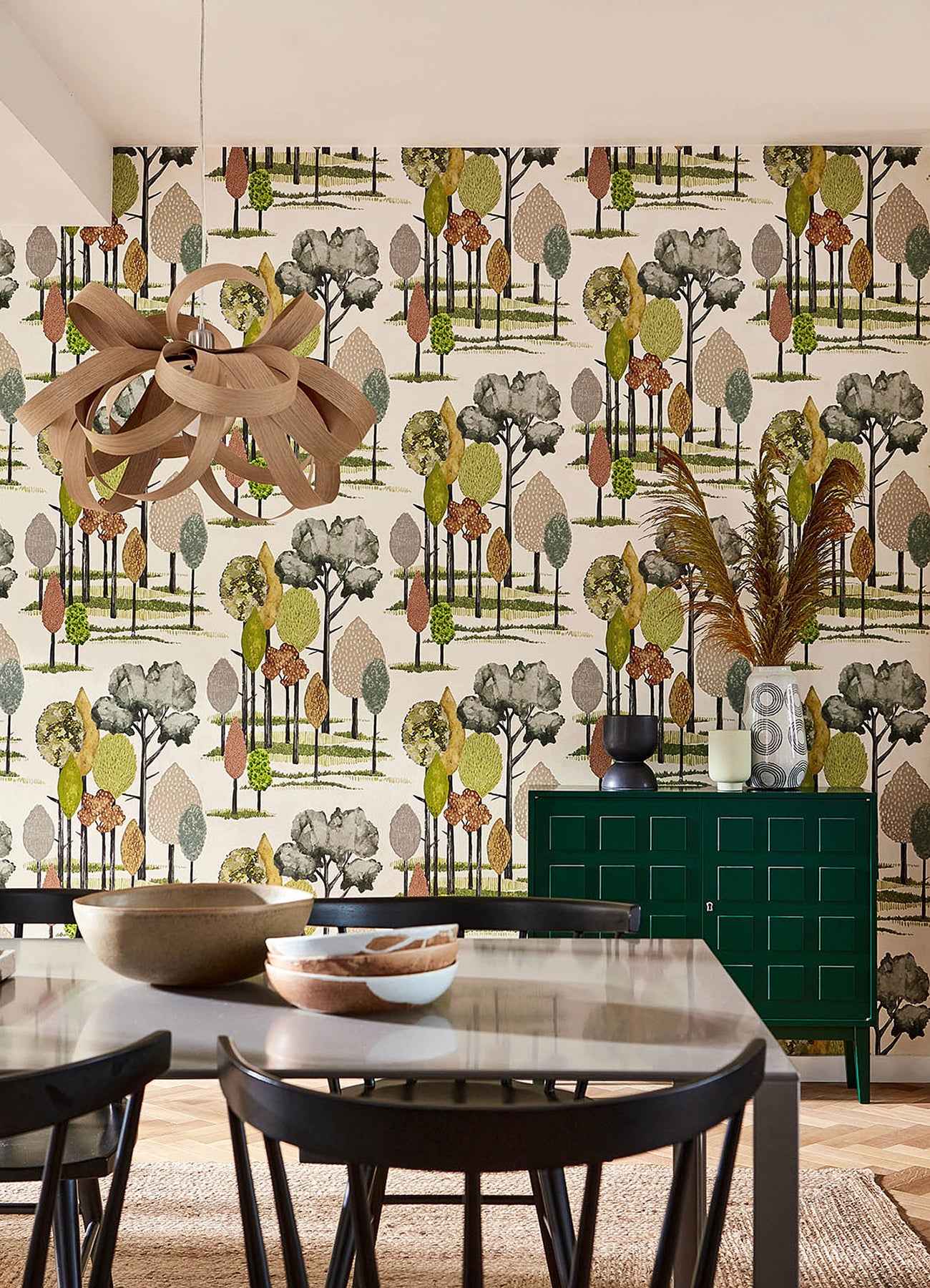 Cypress Olive Tall Trees Wallpaper - York Wallcoverings - CEP50135W - York Wallcoverings Wallpaper