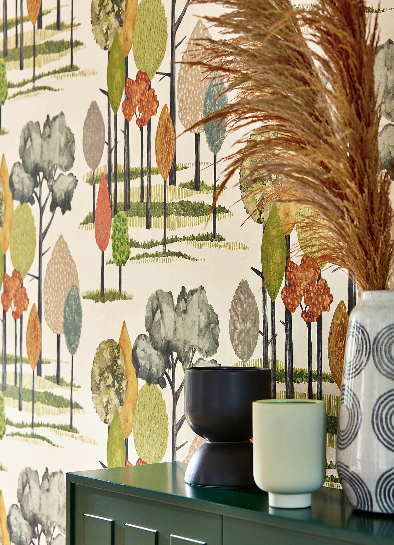 cypress-olive-tall-trees-wallpaper-york-wallcoverings-cep50135w - York Wallcoverings Papel pintado
