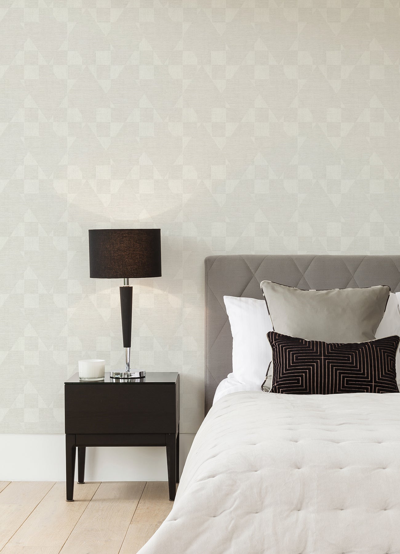 Wegener Champagne Geometric Wallpaper - Brewster Wallcovering