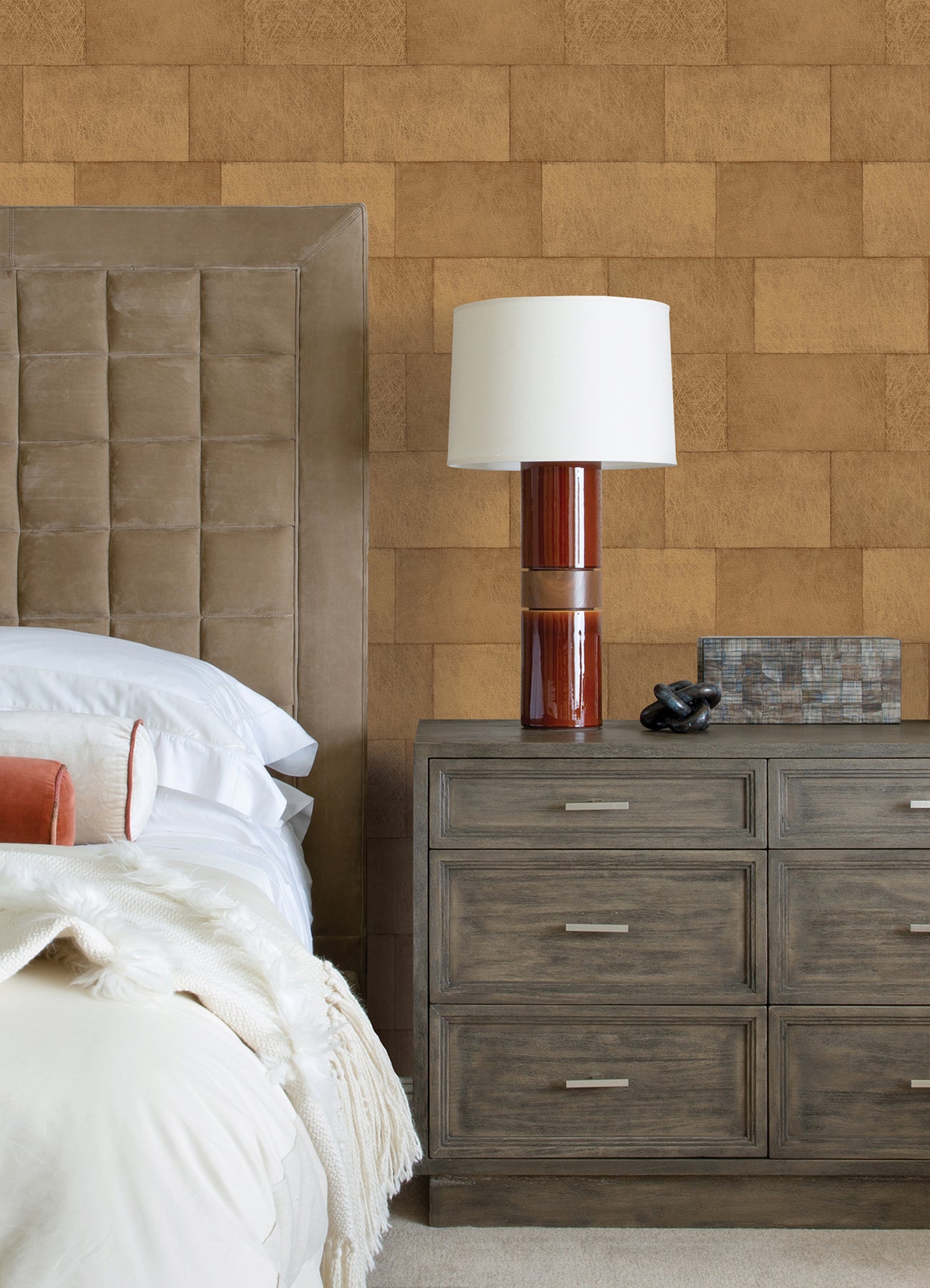 Lyell Brown Stone Wallpaper  | Brewster Wallcovering - The WorkRm