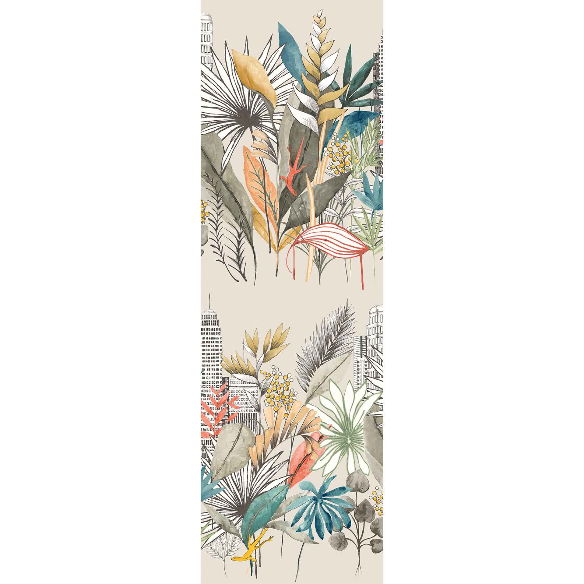 Sierra Neutral Urban Tropic Wallpaper - York Wallcoverings - CEP50109W