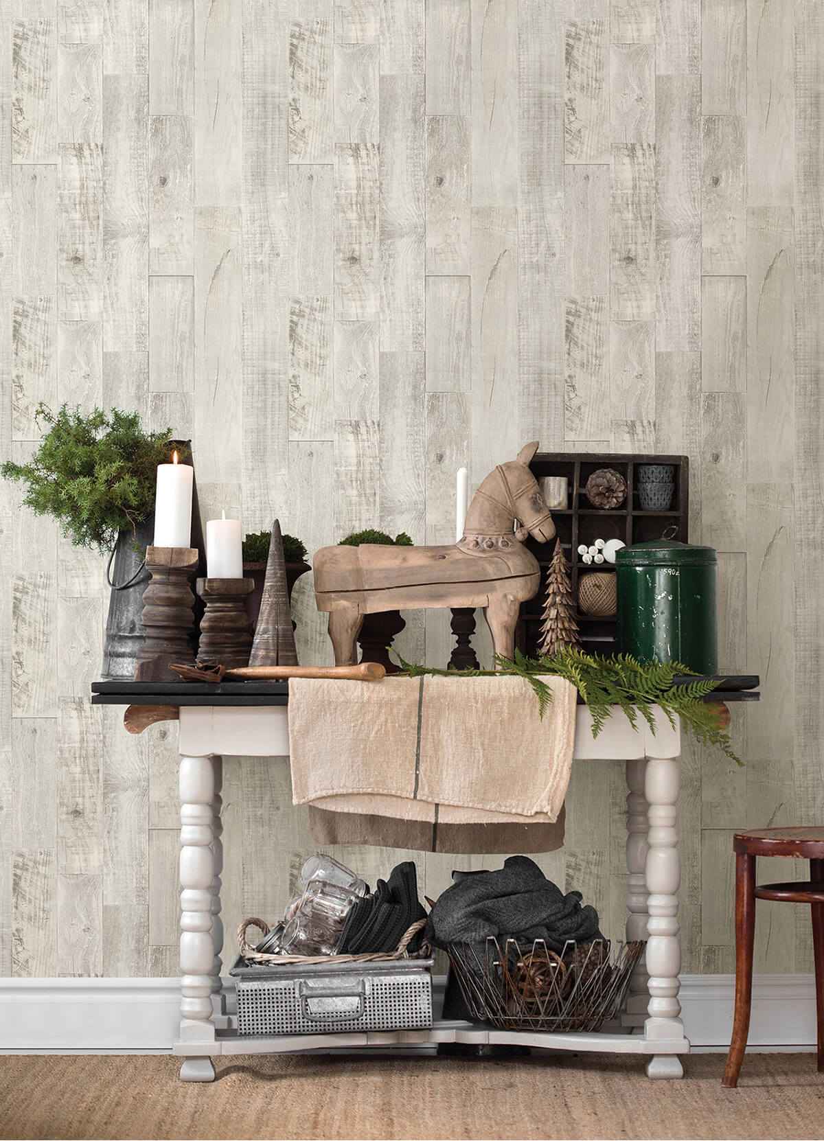 Chebacco Grey Wood Planks Wallpaper - York Wallcoverings - 3124-12694 - York Wallcoverings Wallpaper