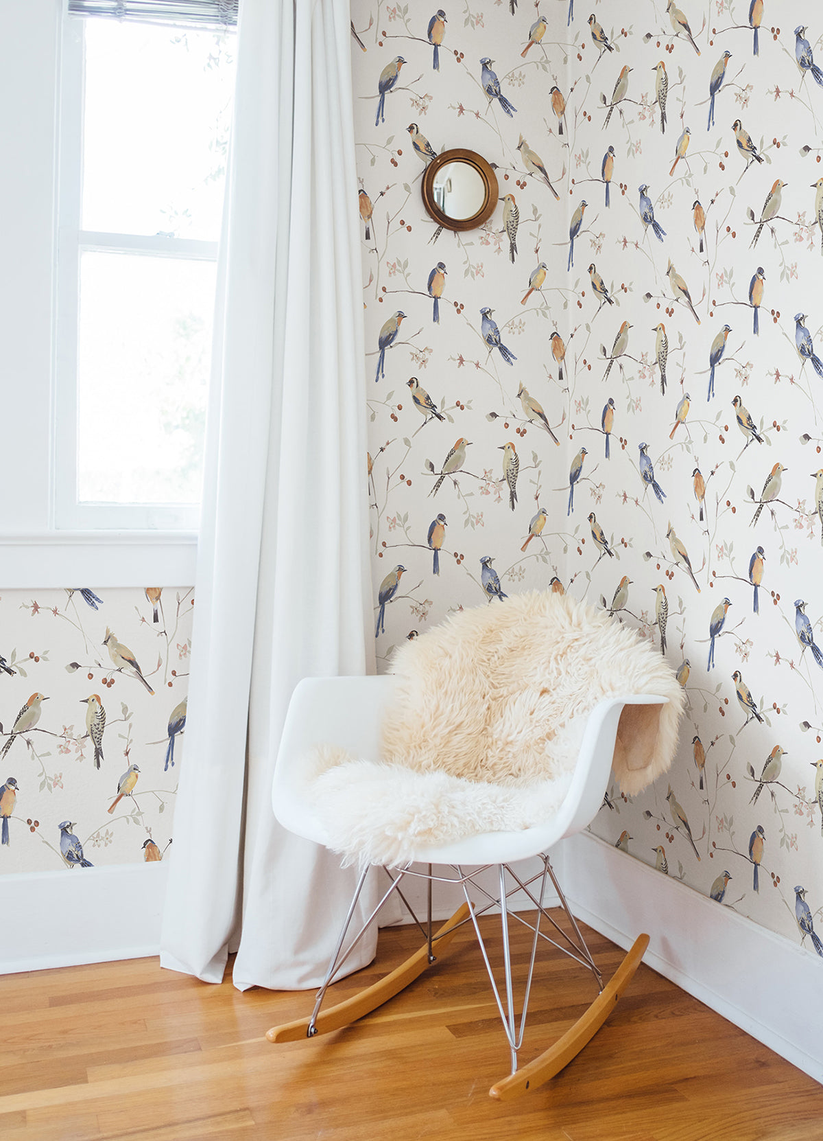 Birdsong Orange Trail Wallpaper  | Brewster Wallcovering - The WorkRm