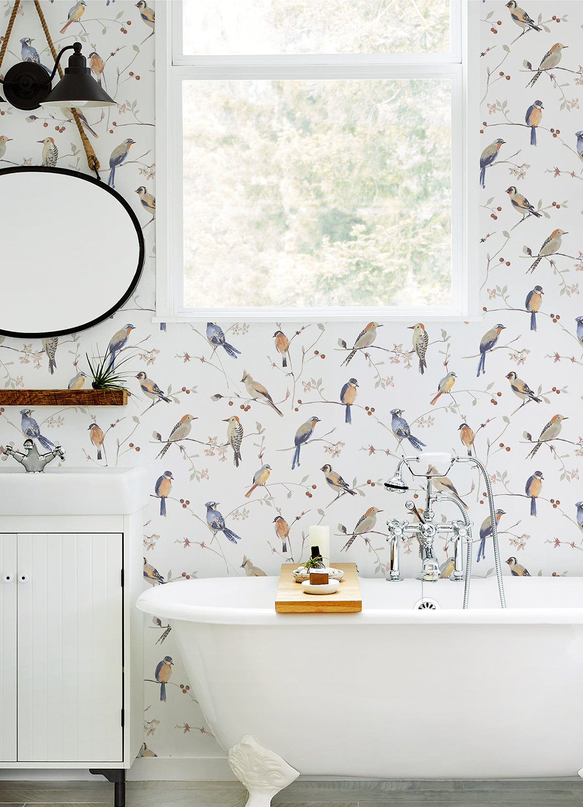 Birdsong Orange Trail Wallpaper  | Brewster Wallcovering - The WorkRm