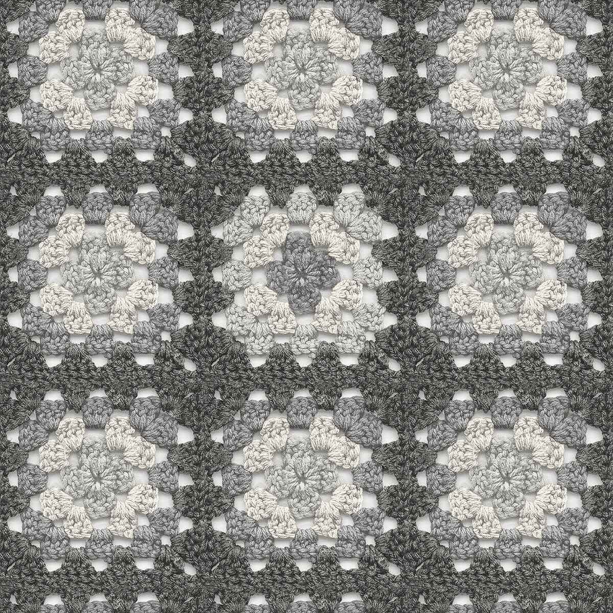 Maud Grey Crochet Geometric Wallpaper - York Wallcoverings - 3124-13865