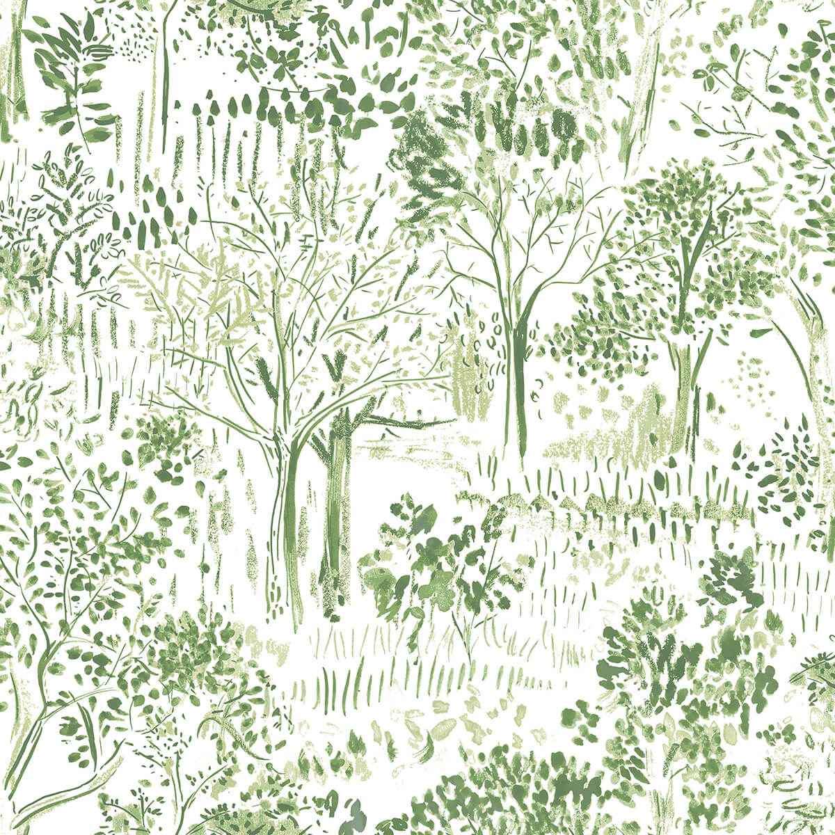 Walden Green Forest Wallpaper - York Wallcoverings - 3124-13891