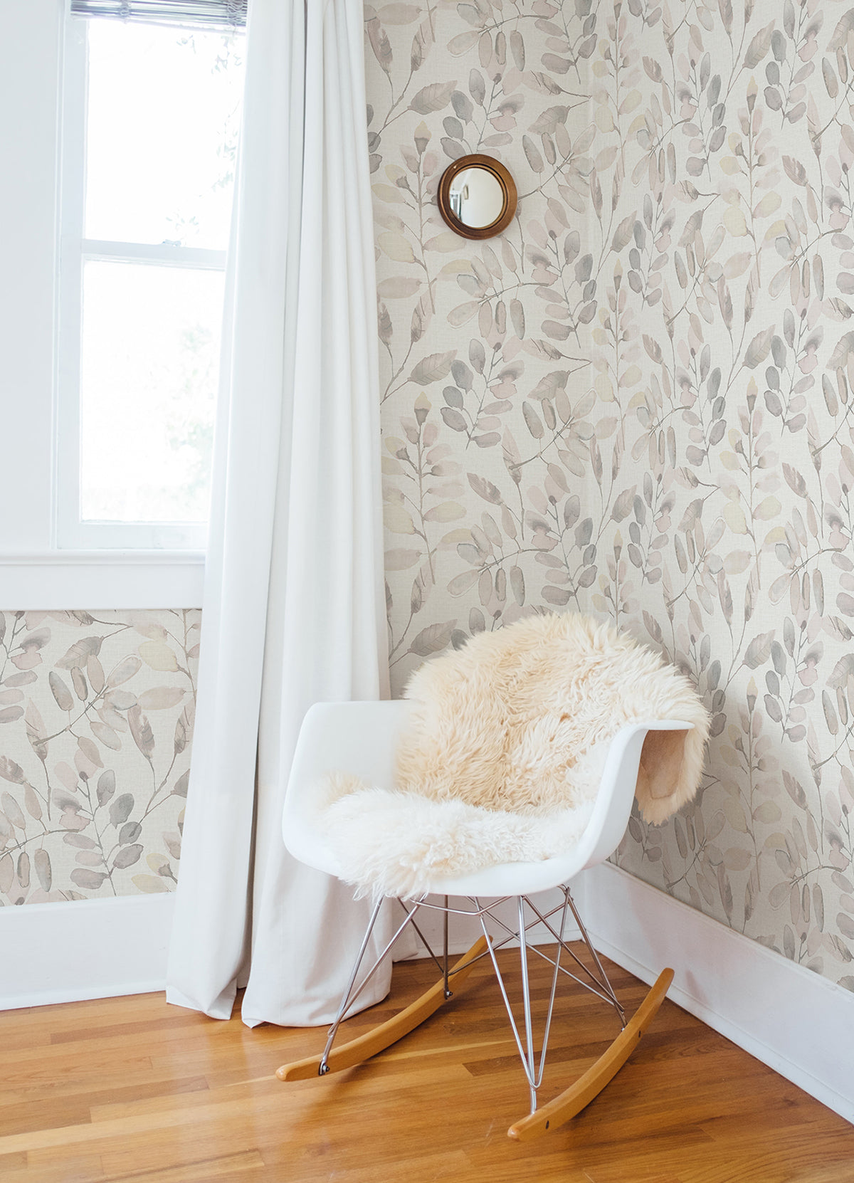 Pinnate Blush Leaves Wallpaper  | Brewster Wallcovering - The WorkRm