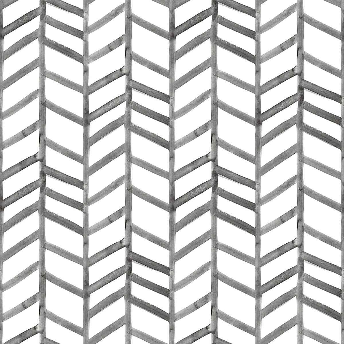 Fletching Black Geometric Wallpaper - York Wallcoverings - 3124-13924