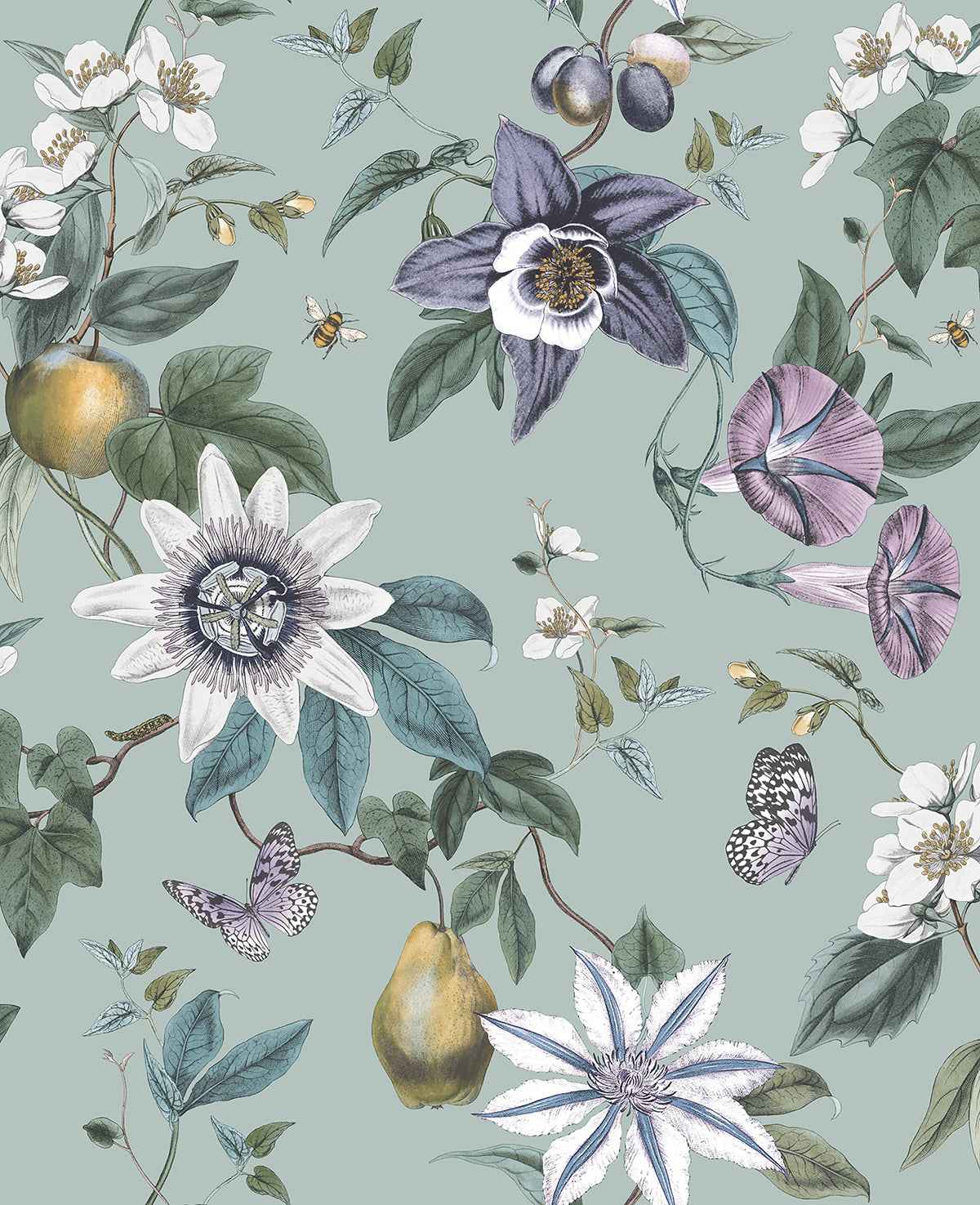 Sierra Sage Floral Wallpaper - York Wallcoverings - FD43061