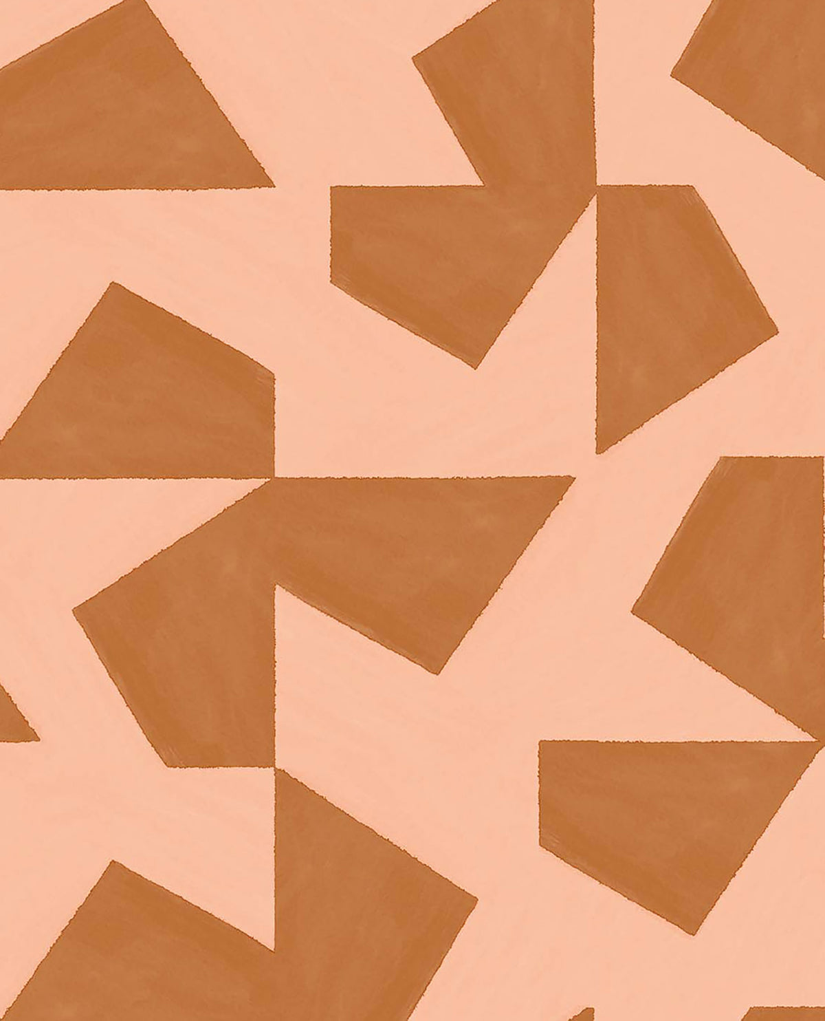 Picture of Azad Rust Abstract Geometric Wallpaper