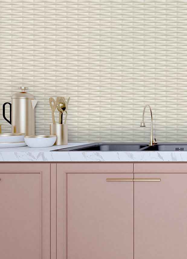 Gator Beige Geometric Stripe Wallpaper - York Wallcoverings - 2988-70013 - York Wallcoverings Wallpaper